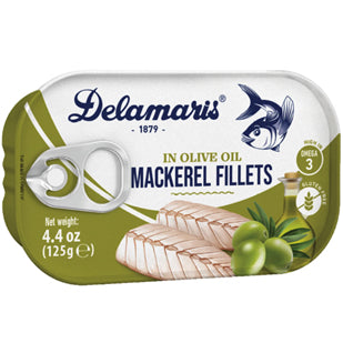 Delamaris Mackerel Fillets in Olive Oil 125g