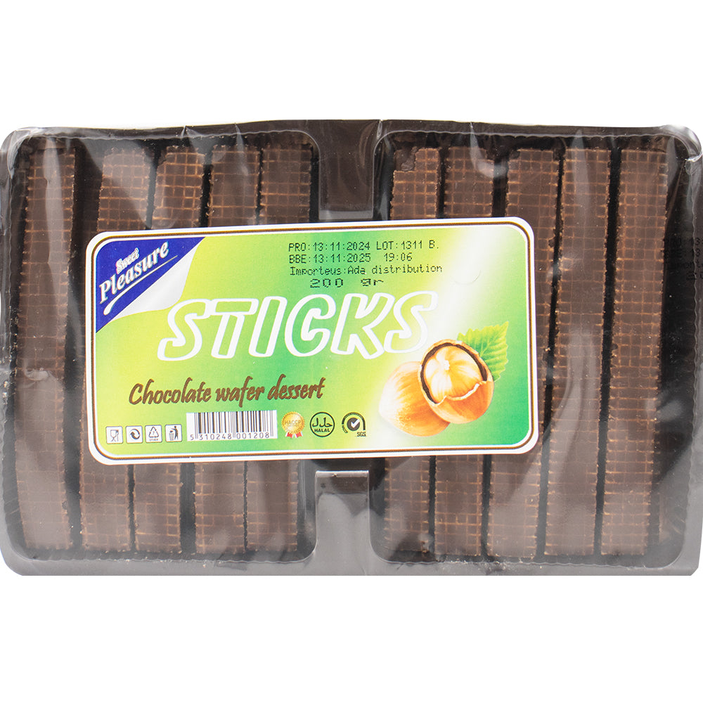Sweet Pleasure Hazelnut Wafer Sticks 200g