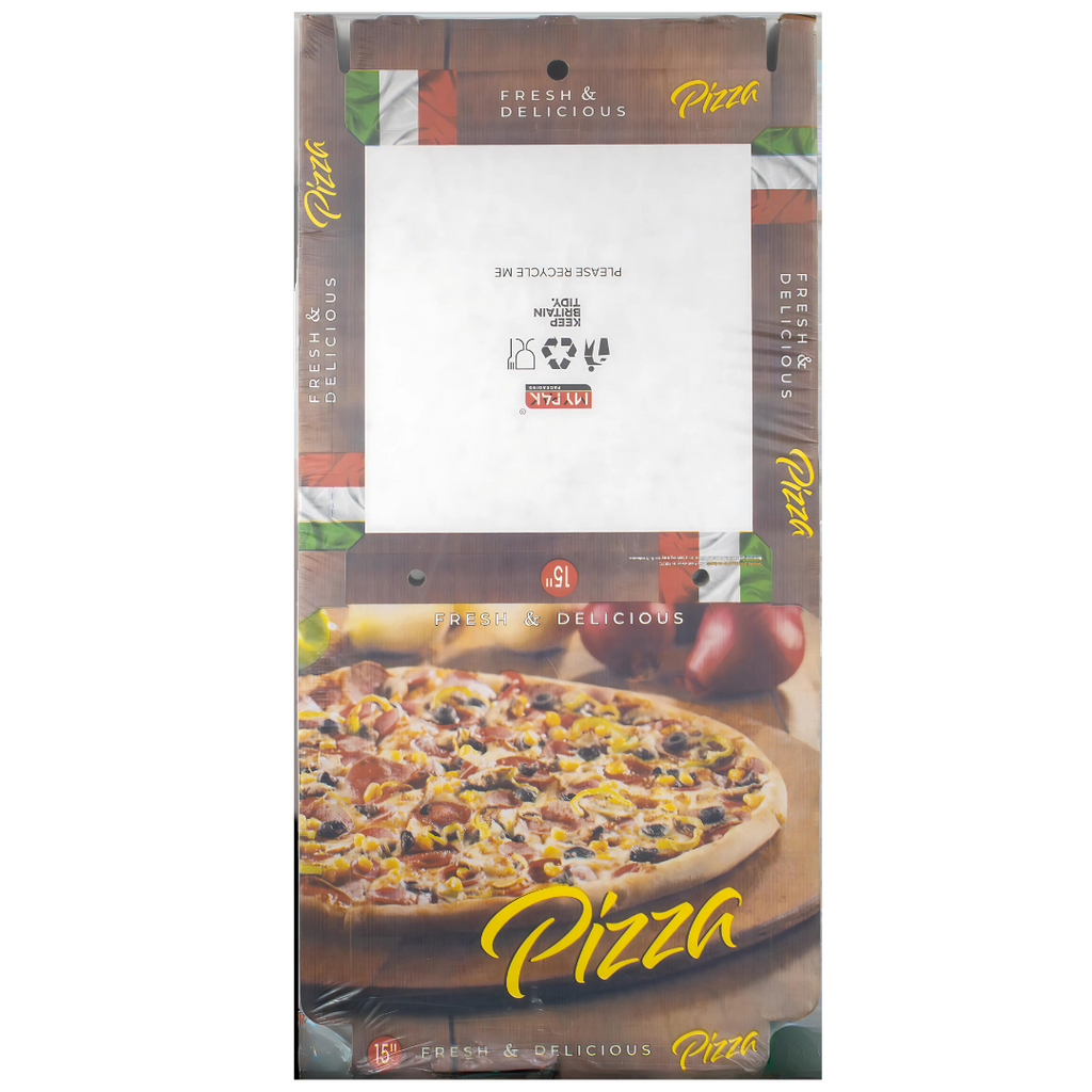 Brown Printed Pizza Box 16" 45Pcs