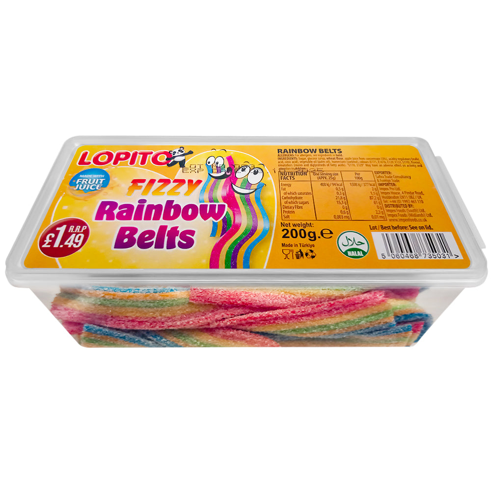 Lopito Fizzy Rainbow Belt 200g