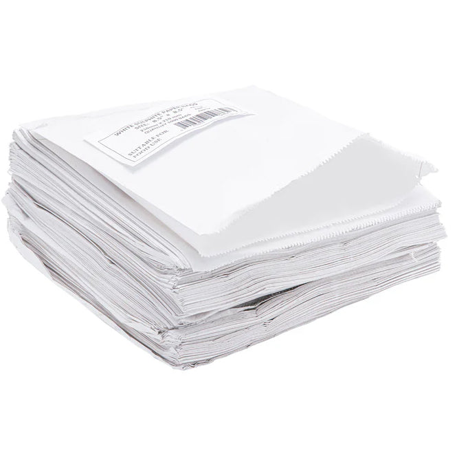 White Sulphite Paper Bags 8x8 1000Pcs