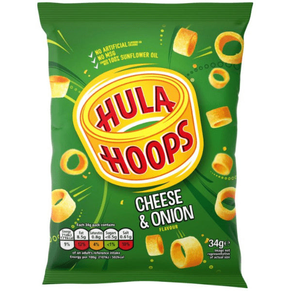 Hula Hoops Cheese & Onion 34g