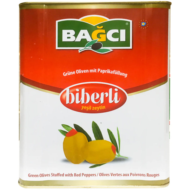BAGCI Green Stuffed (Biberli) Olives (Red TIN) 10Kg