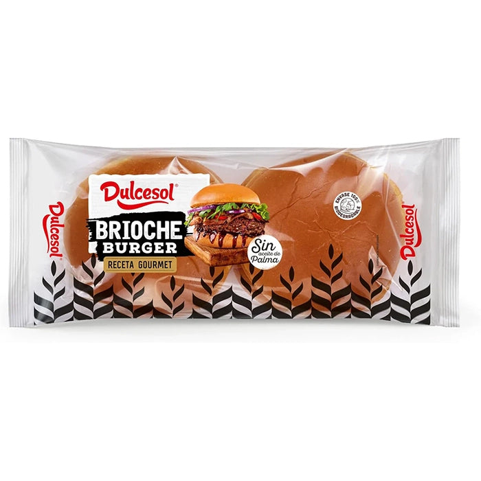 Dulcesol Brioche Burger Bun 340g
