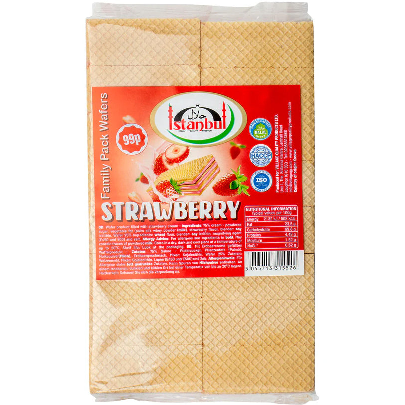 Istanbul Wafer Strawberry 250g
