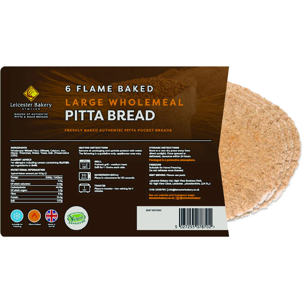 L/B  Pitta  Wholemeal Bread (6-Pack) 420g