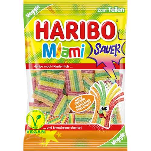 Haribo Miami Sauer Gelatinfrei 85g