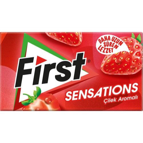 First Chew. Gum Sensation Strawberry Sticks 27g