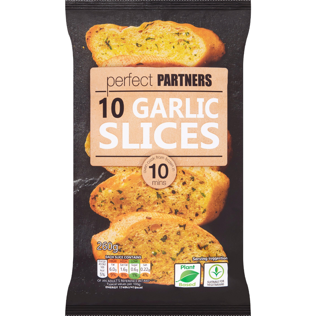 Perfect Partners Garlic & Herb Slices (10 Slices) 260g