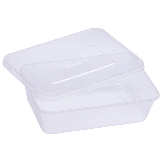 Microwaveable Plastic Food Containers with Lids 650ml 250Pcs