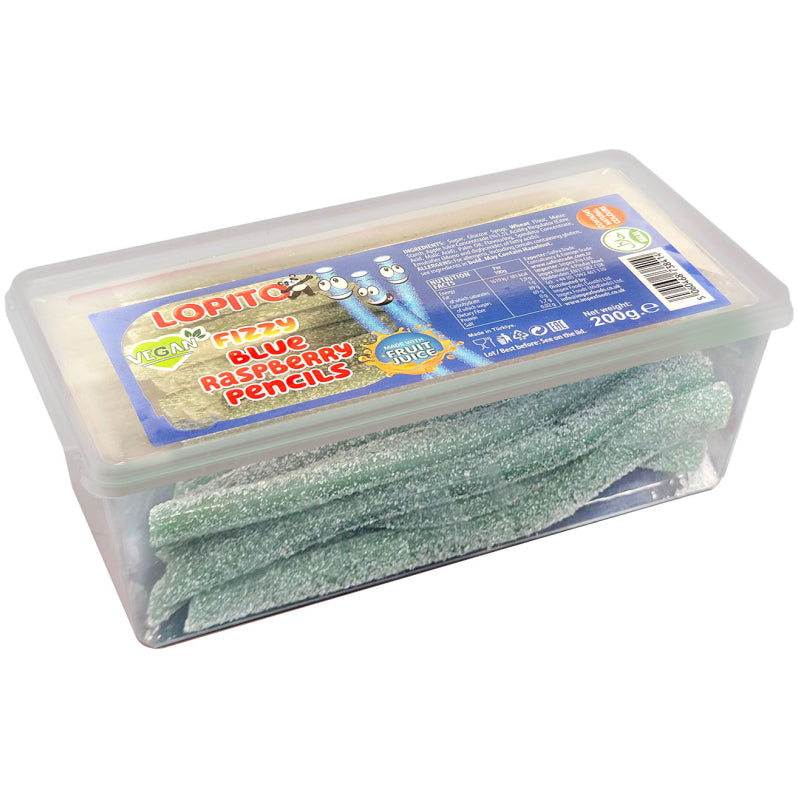 Lopito Fizzy Blue Raspberry Pencils 200g