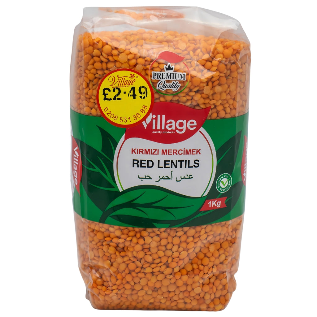 Village Red Lentils Whole (PACKET) 1kg