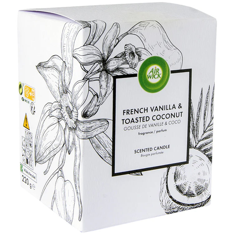Airwick Boxed Candle - Vanilla & Coconut 220g