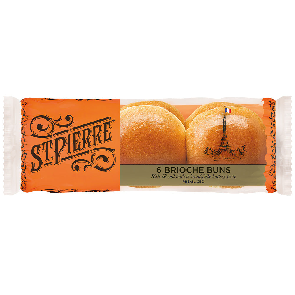 St Pierre 6 Brioche Burger Buns 307g
