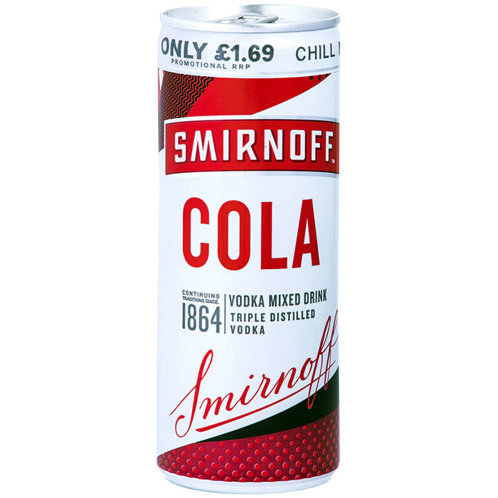 Smirnoff Vodka & Cola PM: £2.19 250ml