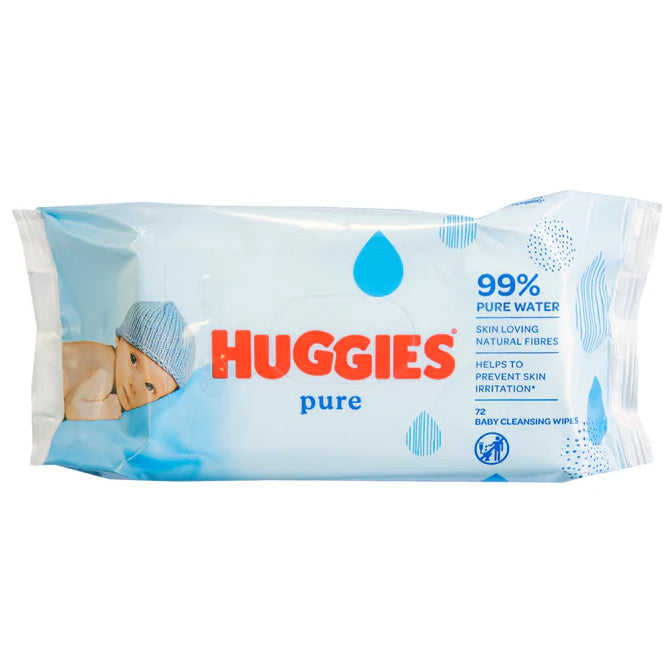 Huggies Baby Wipes Pure Water 56's