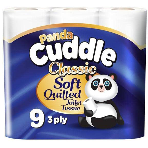Panda Cuddle Toilet Tissue 3 PLY 9 Pack Classic