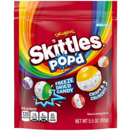 Sour Skittles Pop Freeze Dried Candy Sour 5.5oz