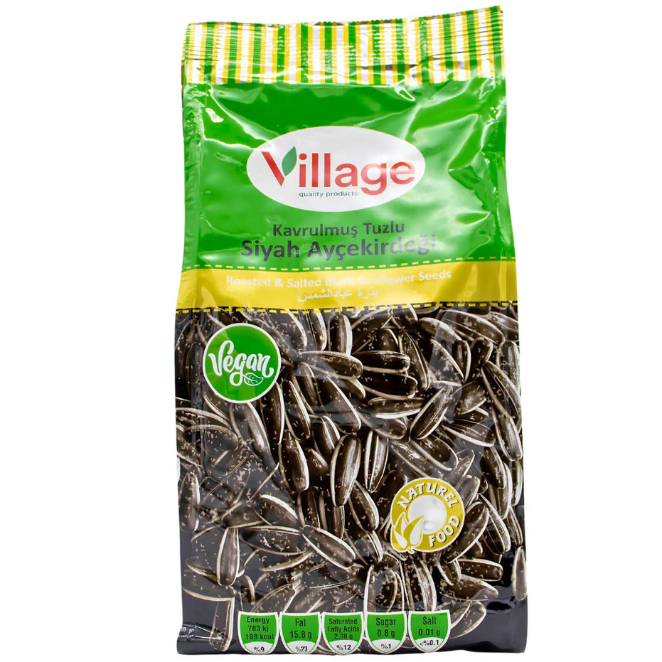 VILLAGE Black Sunflower Seeds Salted (Green) 275g