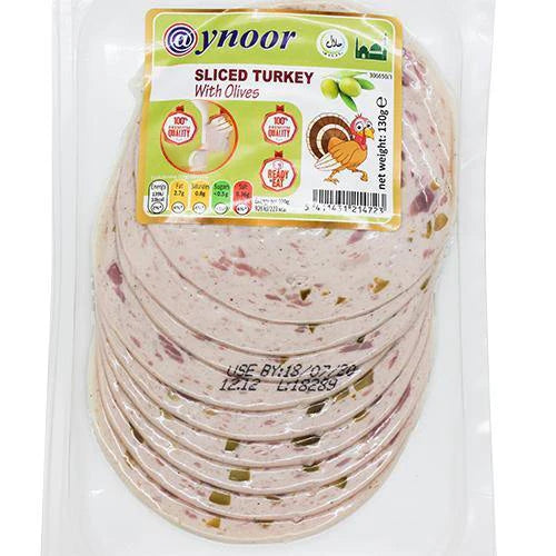 Aynoor Sliced Turkey Breast w Olives 130g