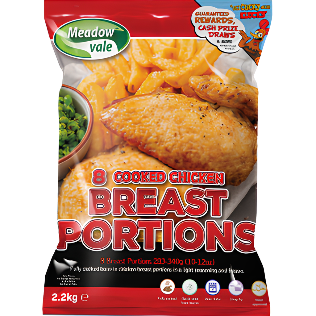 Meadowvale Cooked Chicken Breast 283-340g 8Pcs 2.2kg