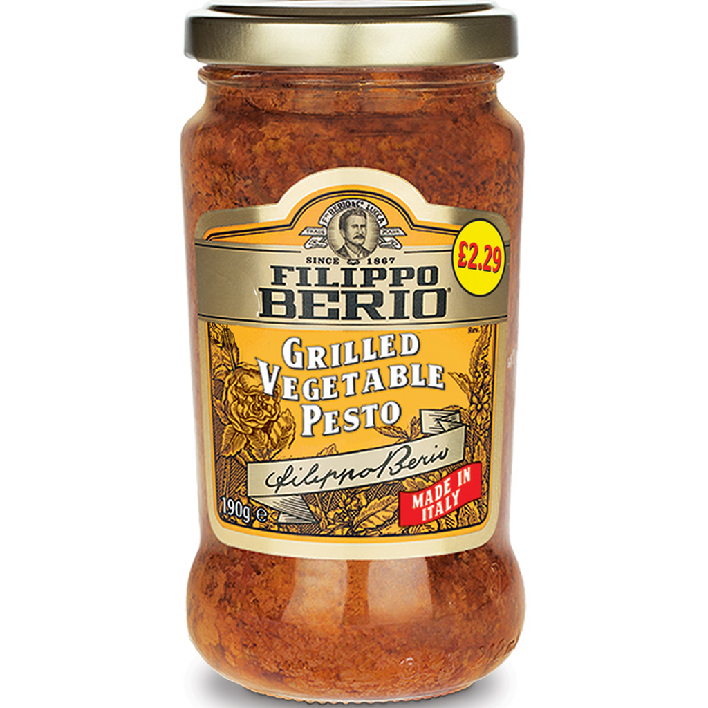 Filippo Berio Chargrilled Vegetable Pesto PMP ÃƒÆ’Ã†â€™ÃƒÂ¢Ã¢â€šÂ¬Ã…Â¡ÃƒÆ’Ã¢â‚¬Å¡Ãƒâ€šÃ‚Â£2.69 190g