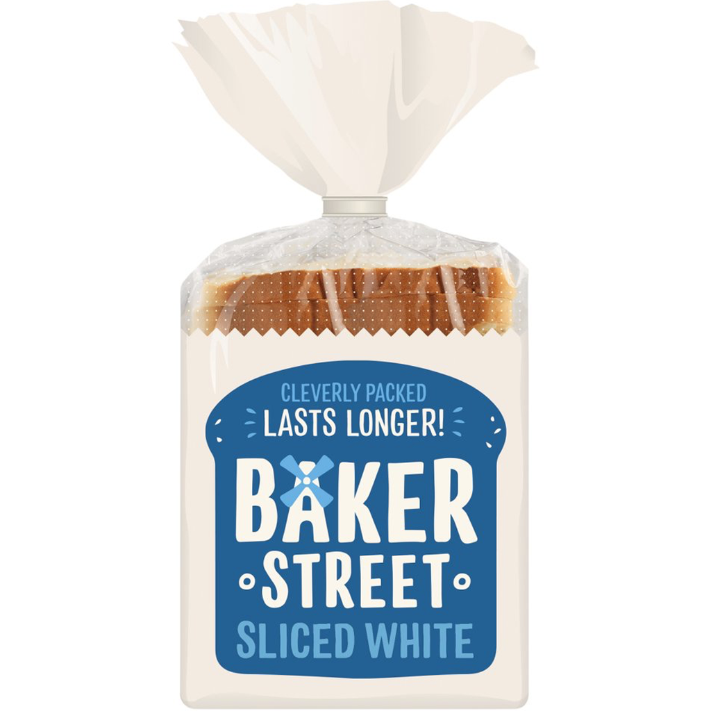 Baker Street White Sliced Bread 550g