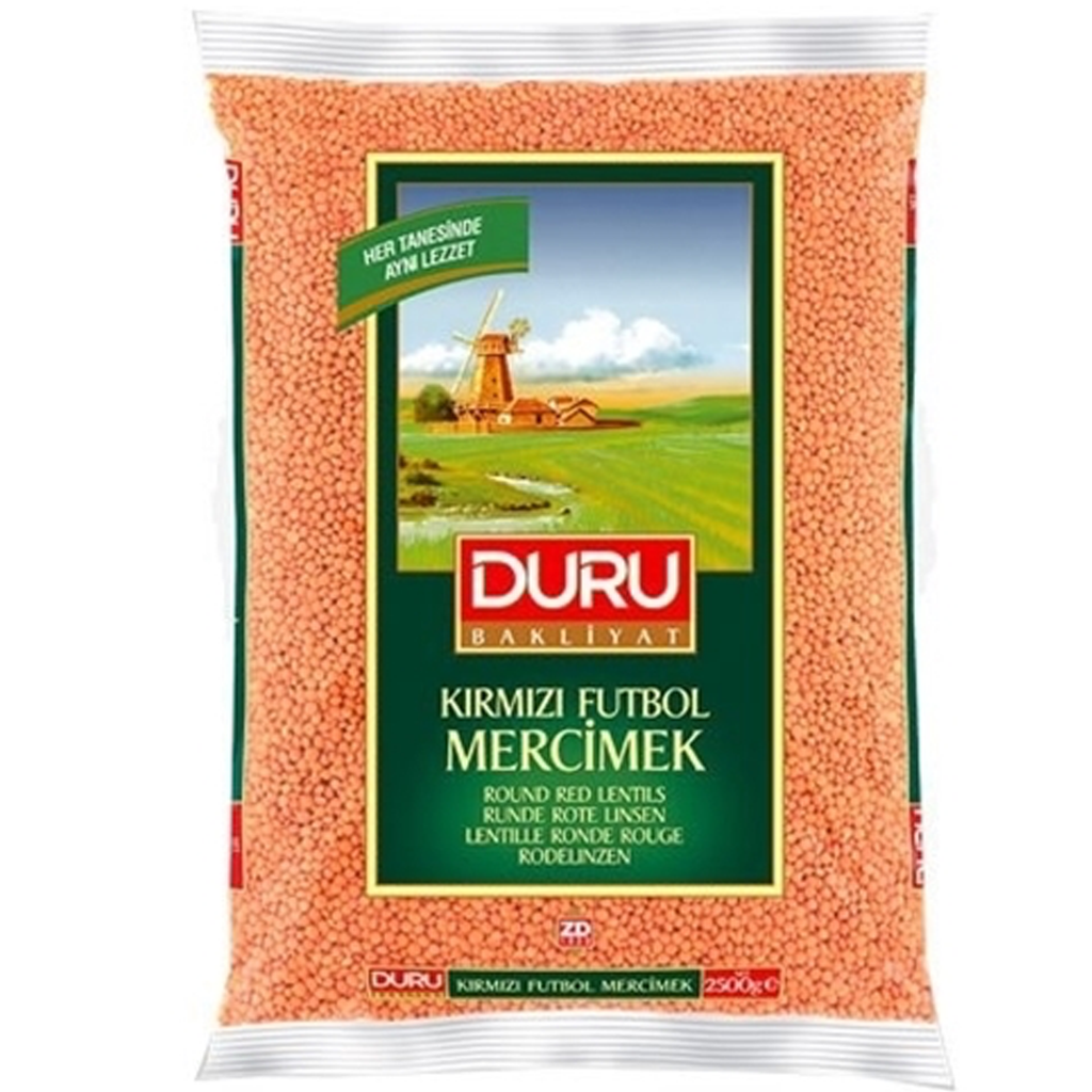 Duru Round Red Lentils Futbol (Mercimek) (310) 2Kg