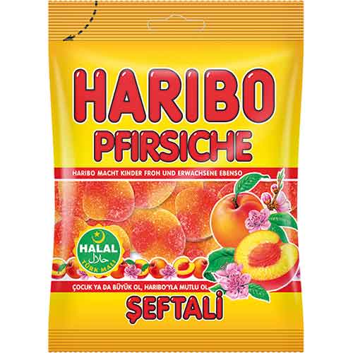 Haribo Peaches Seftali Pfirsiche Halal 100g