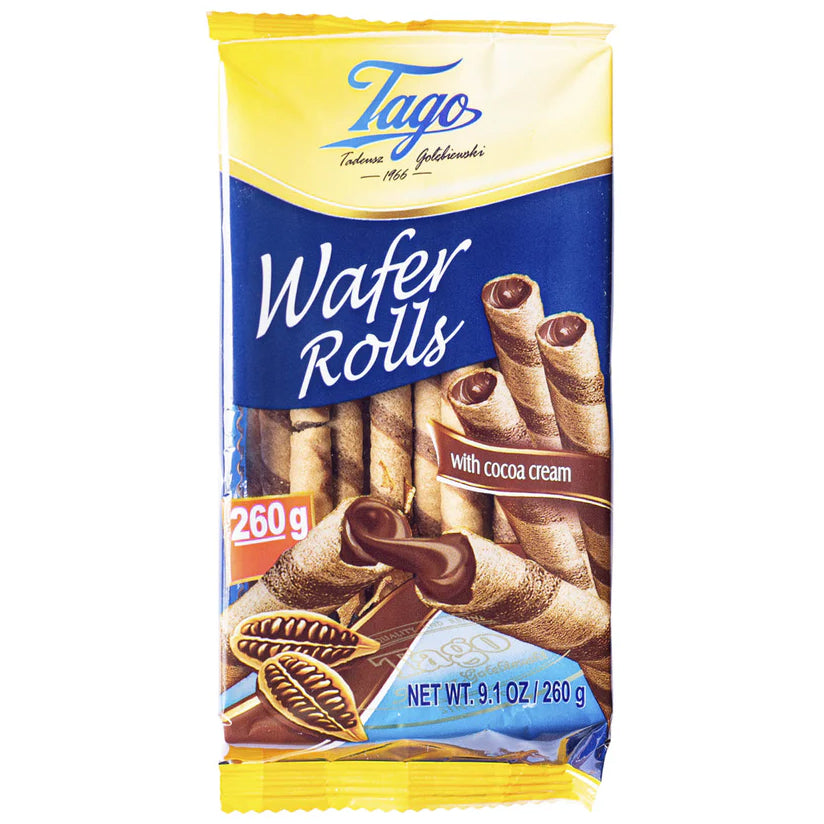 Tago Wafer Rolls with Cocoa Cream 260g