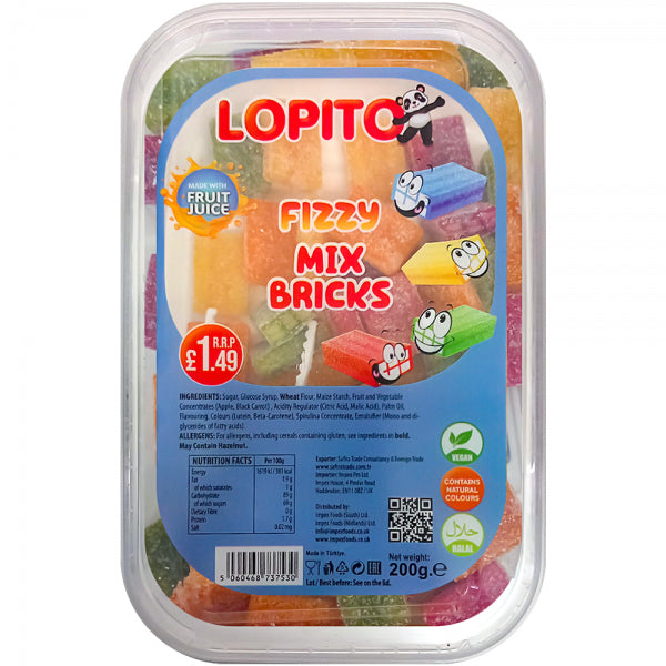 Lopito Fizzy Mix Bricks Belt 200g