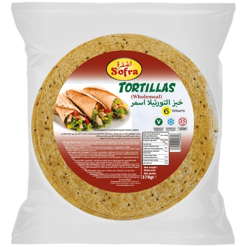 Sofra Wholemeal Tortilla Wrap 25cm 6pcs