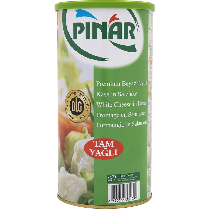 PINAR Whole Fat Cheese | Tam Yagli Beyaz Peynir (TIN) 1Kg