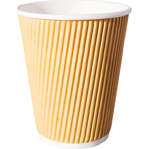 CaterPaper 12oz Black Kraft Paper Cups 20pcs