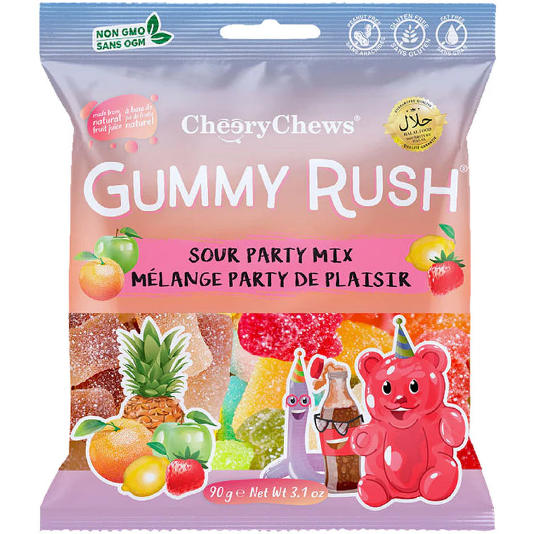 Gummy Rush Sour Party Mix 12x90gr
