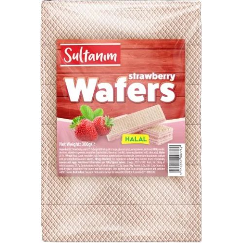 Sultanim Wafers with Strawberry Halal 300g