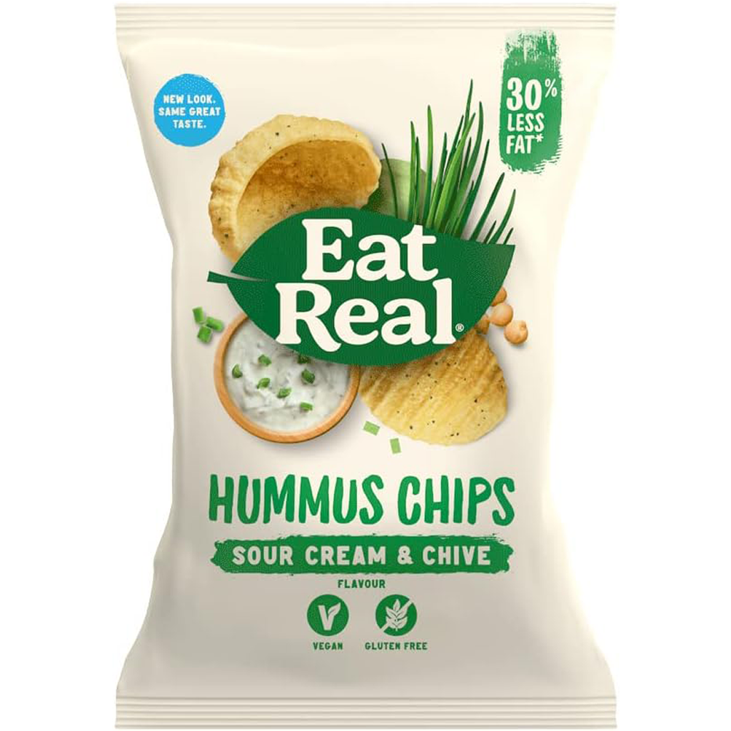 Eat Real Hummus Chips Sour Cream & Chive 135g