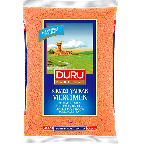 Duru Split Red Lentils Yerli (Kirmizi Yaprak Mercimek) 2Kg