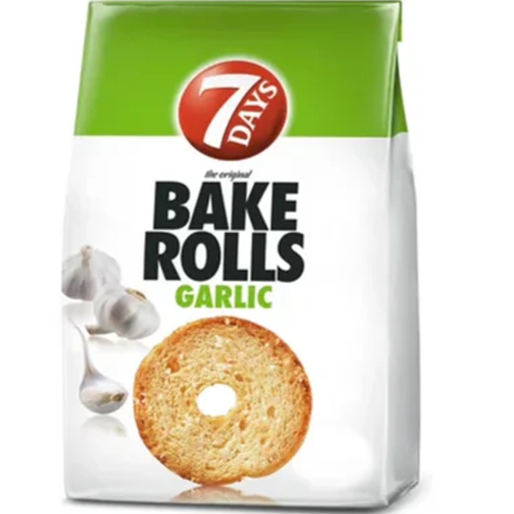 7Days Bake Rolls Garlic 12x80g