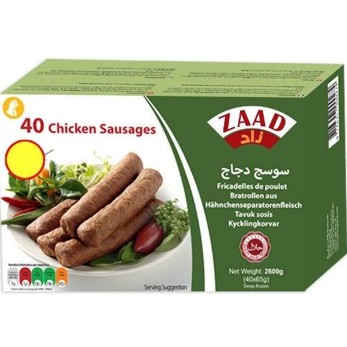 Zaad Chicken Sausages 40Pcs 2600g