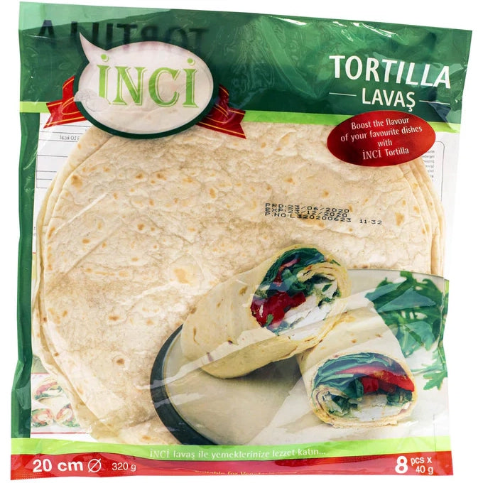 Inci Tortilla Lavas (20 Cm x 8 Wraps Each) 320g