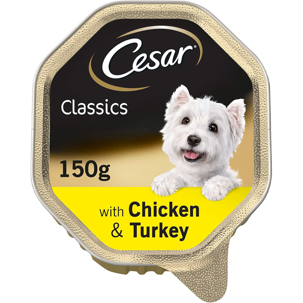 Cesar Classic Terrine Dog Food Tray Chicken & Turkey in Loaf 150g