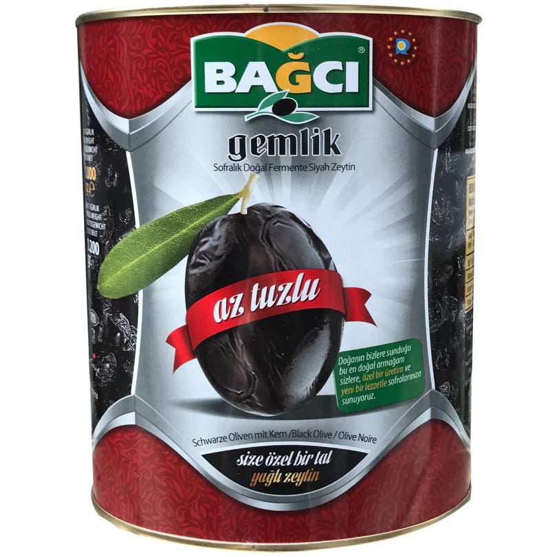 BAGCI Gemlik Az Tuzlu Black Olive (TIN) 1Kg