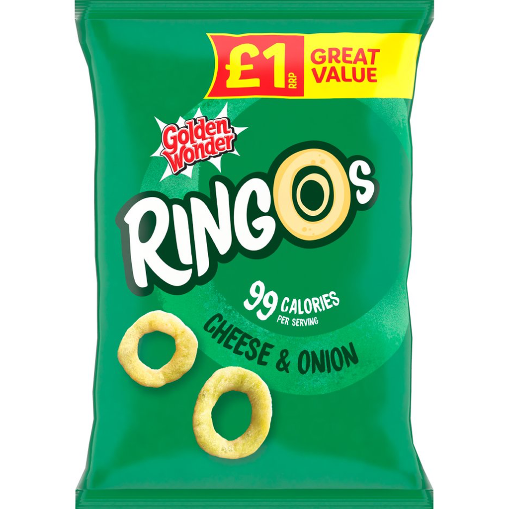 Golden Wonder Ringos Cheese & Onion 40g PM £1