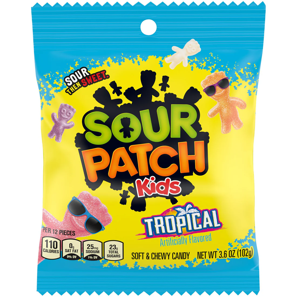 Sour Patch Kids-Bags Tropical Bags 3.60 oz