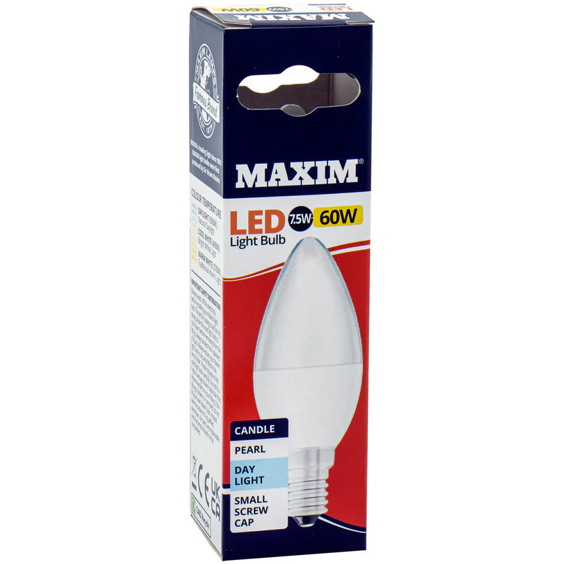 Maxim Led Candle Ses Day Light Pearl Bulb 7.5w~60w