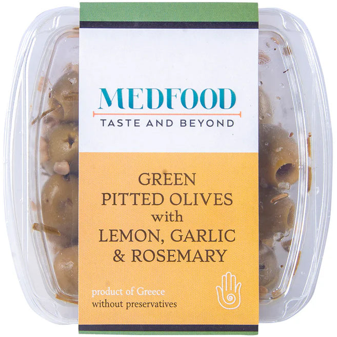 Medfood Green Olives with Lemon & Rosemary 160g