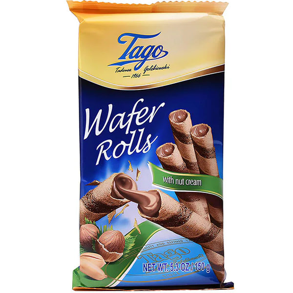 Tago Nut Wafer Rolls 150g