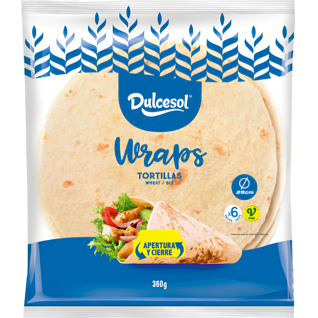 Dulcesol Tortilla Wraps 25cm 6's