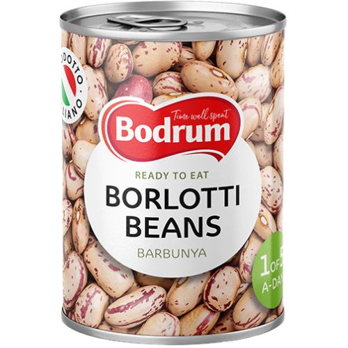 Bodrum Boiled Borlotti Beans (Barbunya) 12x400g